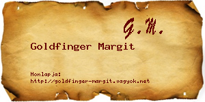 Goldfinger Margit névjegykártya